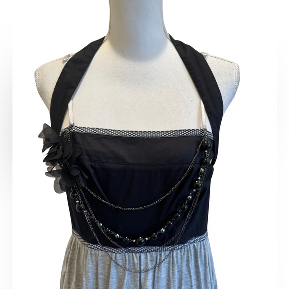NWT Bai Amour Doublelayer Black, White, and Grey Sleeveless Dress. Medium - Picture 5 of 10